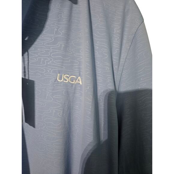 Peter Millar Polo Men XL Blue Featherweight Course Camo Polo Performance UPF50+ - Picture 3 of 5